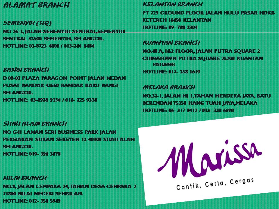 MARISSA AESTHETIC ALAMAT