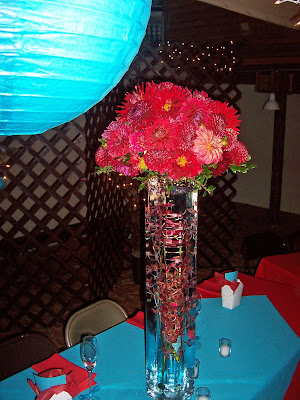 Turquoise And Red Wedding Centerpieces Either way the aqua blue wedding 