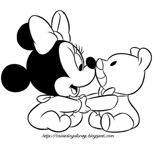 COLORING PAGES OF BABY MICKEY, BABY MINNIE AND BABY DAISY - DISNEY title=