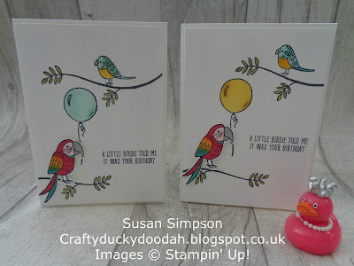 #stampinupik, #lovemyjob, Craftyduckydoodah!, Bird Banter, Coffee & Cards project April 2018, Stampin' Up! UK Independent  Demonstrator Susan Simpson, Supplies available 24/7 from my online store, 