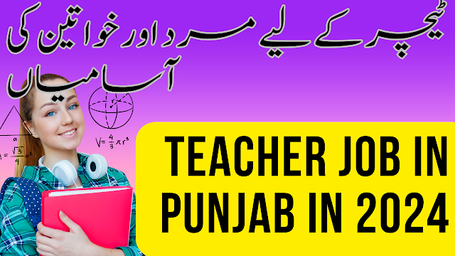 Teacher Jobs in Punjab 2024 | Teacher jobs in Punjab as  English, Mathematics Teacher, Social Studies Teacher, General Science 