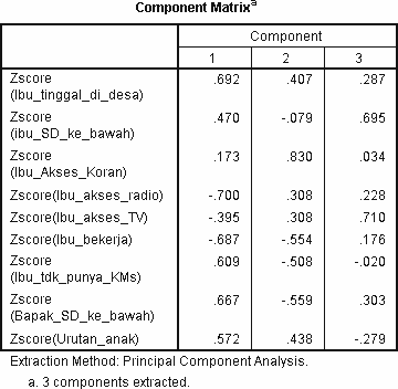 component matrix