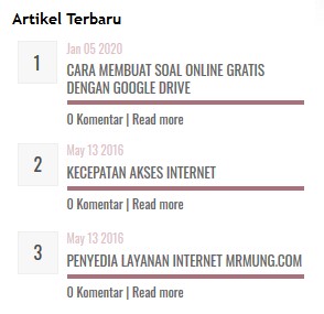 11 Koleksi Membuat Script Widget Recent Post/ Artikel Terbaru Responsive Untuk Blogger