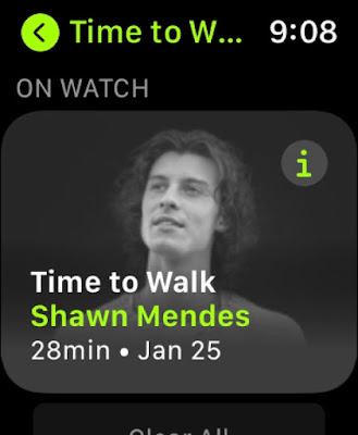 Apple Watchに表示されるTime to Walk画面