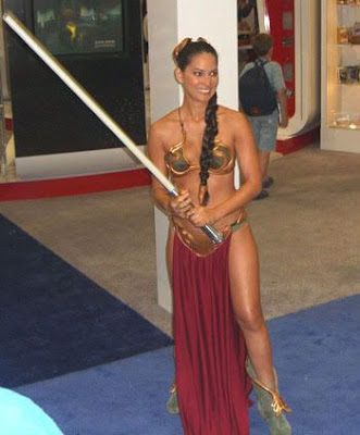 jennifer aniston princess leia slave outfit. costume oct saw the innuendo,
