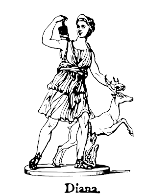 Diana, or Artemis, hunts.