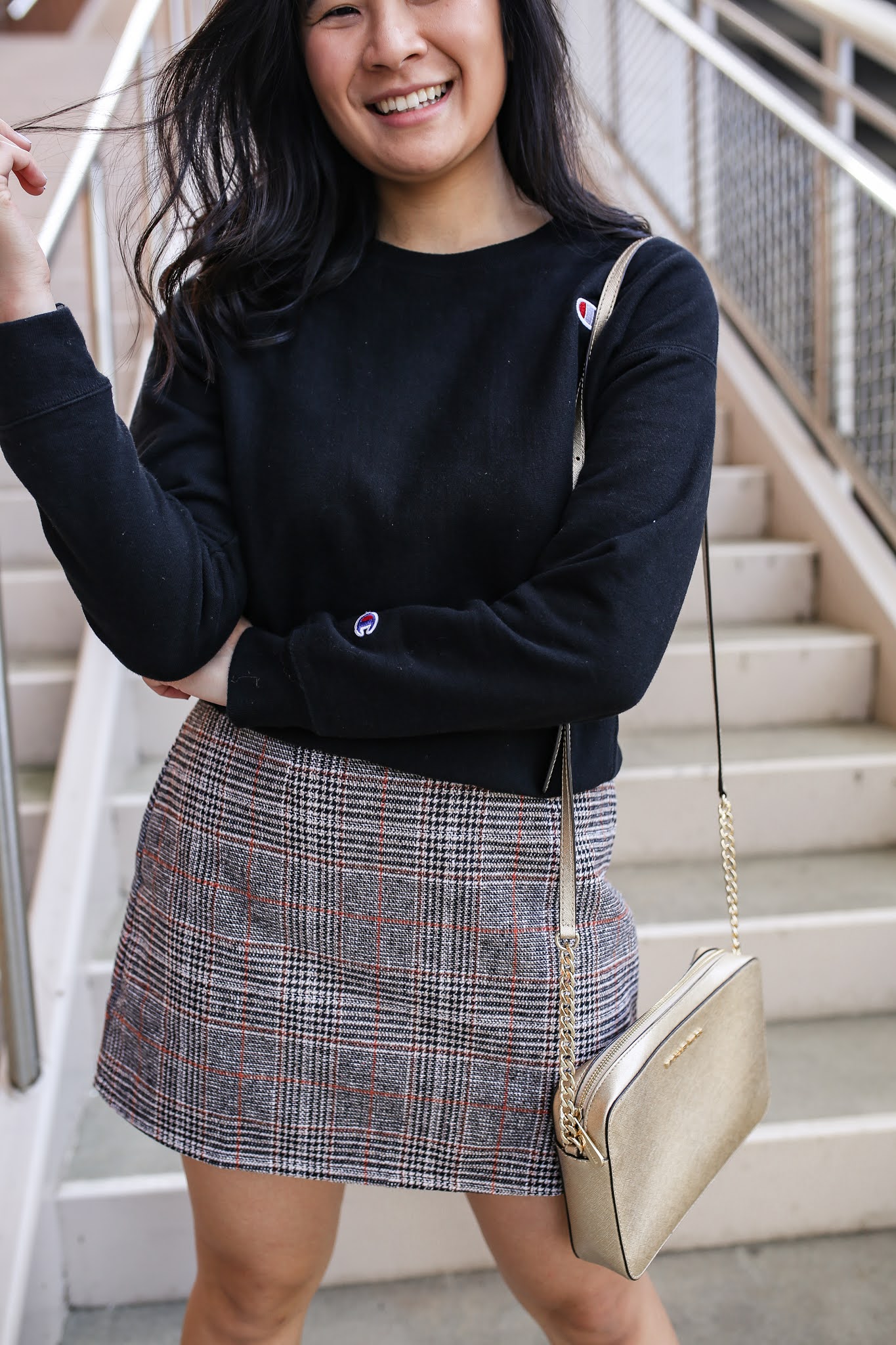 how to style a plaid skirt for fall