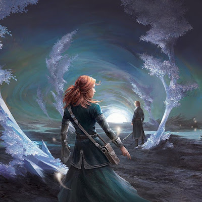 Portada alternativa del libro donde muestra a Shallan entrando en Shadesmar.