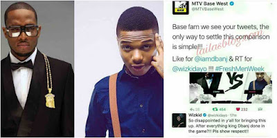 Wizkid slams MTV Base for comparing him to D'banj, D'banj Replies  