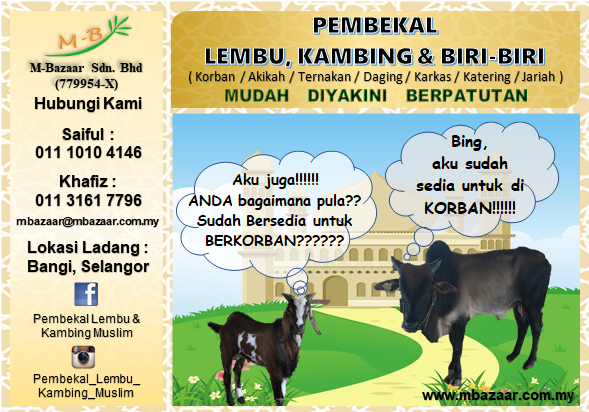 Pembekal Lembu dan Kambing Muslim: IBADAH KORBAN 2020