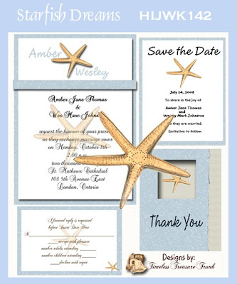 There are various kinds of stationery for the nauticalstyle wedding theme