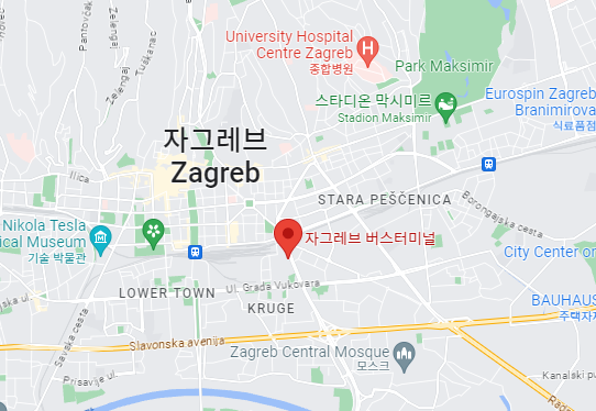 자그레브 버스터미널 위치