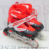 Super Power Inline Skate Sepatu Roda Red