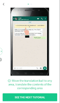 Bubble text translate