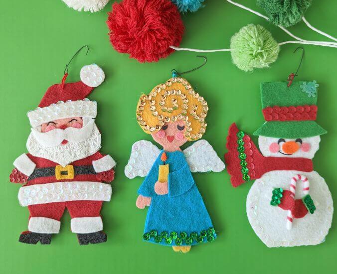 How to make a felt christmas styrofoam tree - B+C Guides