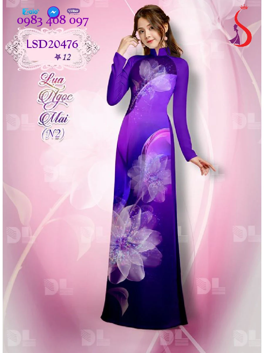 Bạn có muốn mặc áo dài hoa 3d vừa đẹp vừa model SD459476