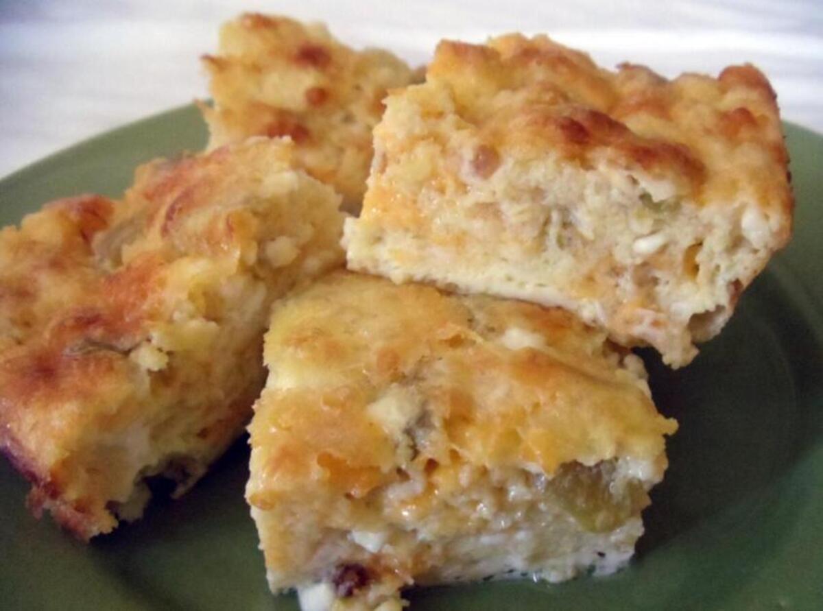 Green Chile Cheese Squares