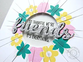 Sunny Studio Stamps: Sun Ray Dies and Friends & Family Floral Card by Emily Leiphart