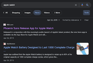 Google Time Search News Apple Watch April 24 2015