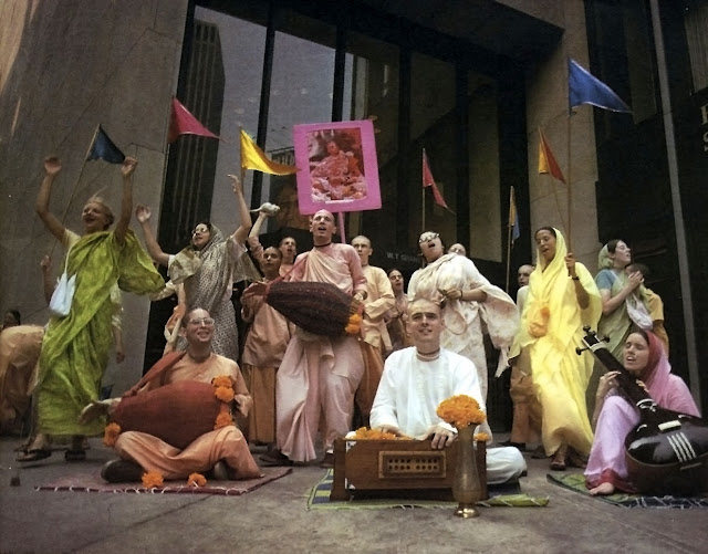 Devotees Chanting Hare Krishna in Ecstasy New York City 1973