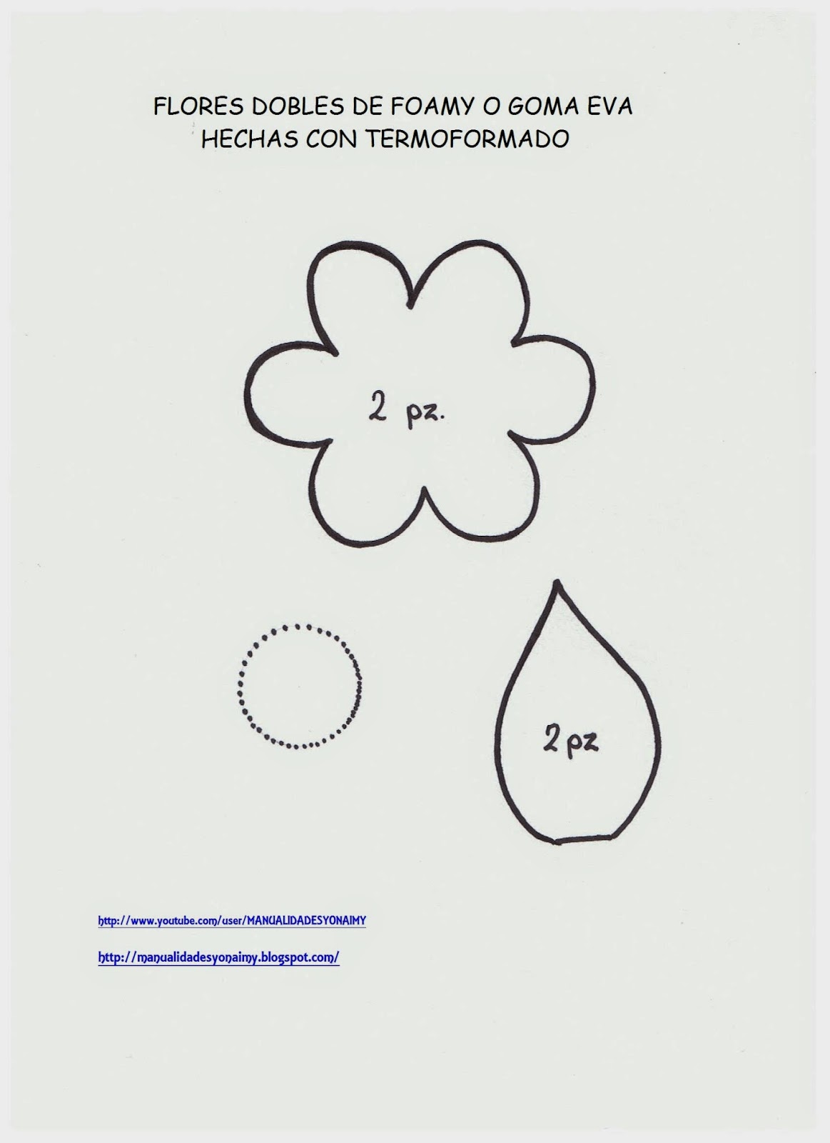 Imagenes De Moldes De Flores En Foami - MOLDES PARA HACER FLORES EN GOMA EVA