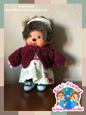 kiki Monchhichi knitting tricot handmade fait main gilet boléro dollars poupée