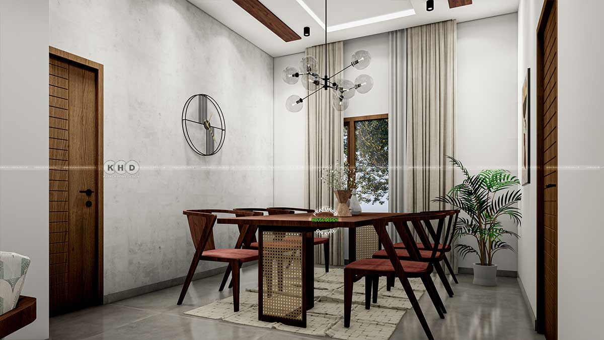 View 2 of Elegant Dining Room with Modern Sputnik Chandelier