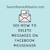 How to delete Messages on Facebook messenger