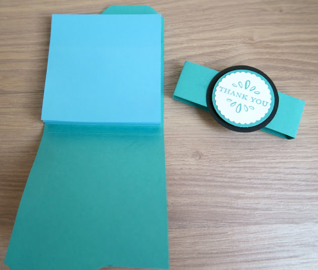 Envelope punch board post it note holder by Stampin Up