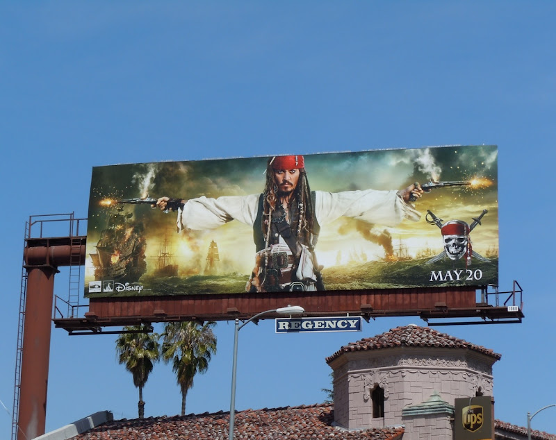 Pirates 4 Johnny Depp movie billboard