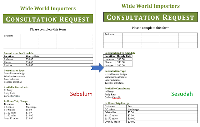 Tampilan hasil keseluruhan Word_3-1 document