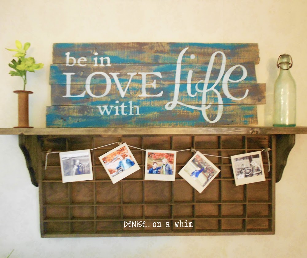 Teal and Brown Pallet Sign by Denise On a Whim