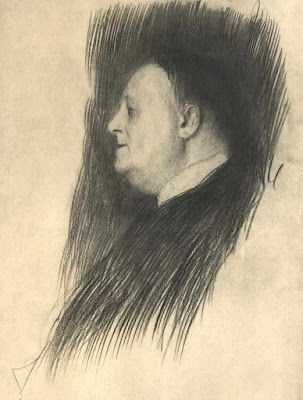 Gustav Klimt Ritratto di un uomo che si dirige a sinistra