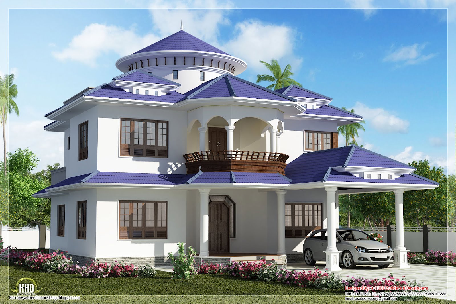 Beautiful dream home design in 2800 sq.feet ~ Kerala House 