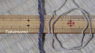 パトラアルパカ段染めと割った糸