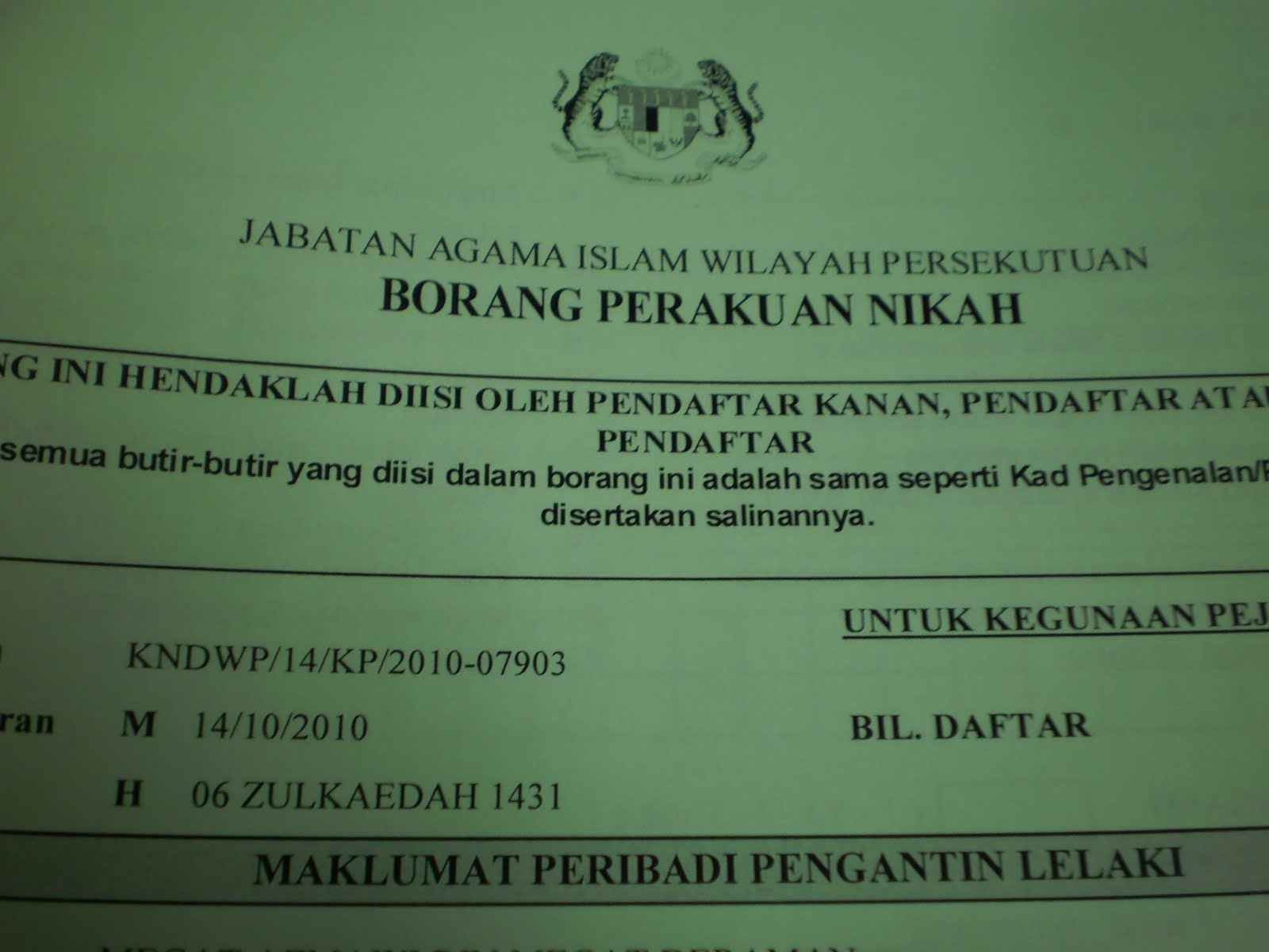 Sijil Perkahwinan Dan Surat Nikah