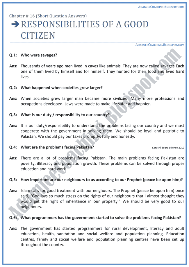 Essay On Responsibilities Of Citizens | blogger.com essay on responsibilities of a good citizen