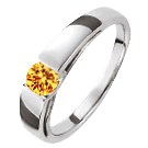 A014のリング形状、オレンジダイヤはハートインダイヤモンド製