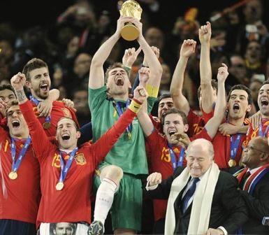 Spain became winner team and won the FIFA World Cup 2010 South Africa.