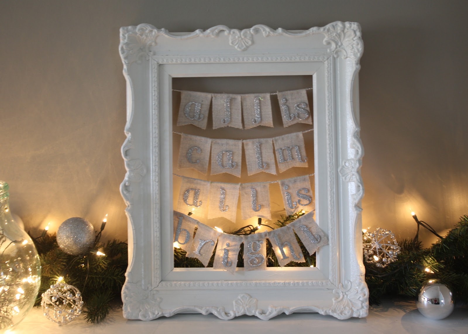 urbane jane.: diy Christmas bunting frame