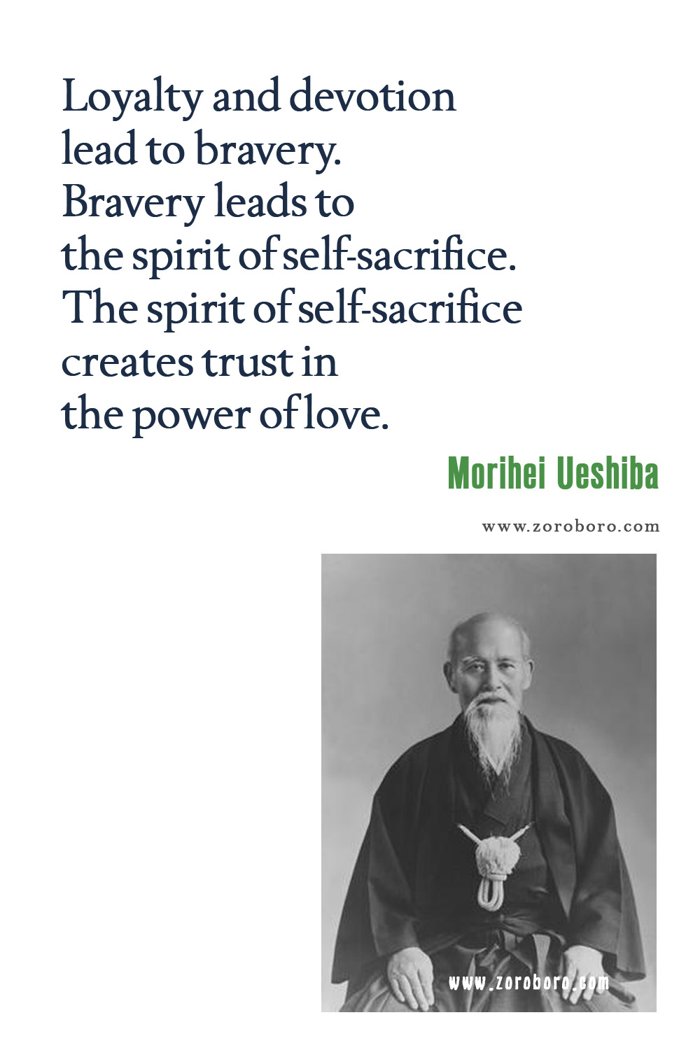 Morihei Ueshiba Qutoes, Morihei Ueshiba Art of Peace Quotes, Morihei Ueshiba Teachings, Morihei Ueshiba Art, Heaven, Martial Arts, & Warrior Quotes, Morihei Ueshiba - Martial art of Aikido.