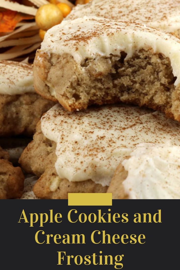 Apples and cinnamon combine in light, fluffy and delicious Apple Cookies with Cream Cheese Frosting that is a true family favorite.