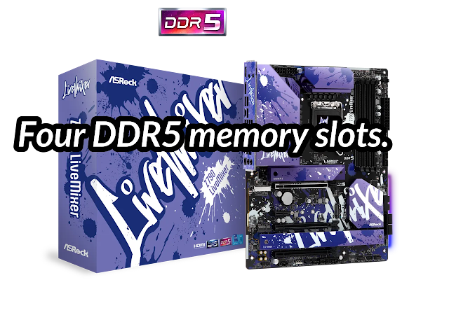 Four DDR5 memory slots.