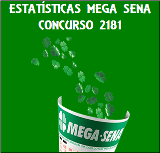 Estatísticas mega sena 2181 análises das dezenas