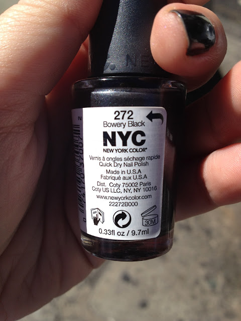 Nail of the Day: NYC Color Bowery Black