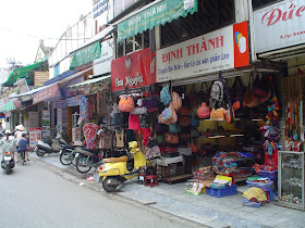 Buying in a street market - Vietnam