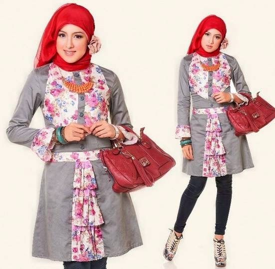 15 Koleksi Desain  Baju  Atasan  Muslim Wanita Terbaru 2021
