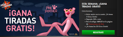 sportium 5 tiradas gratis slot pink panter 11-17 abril