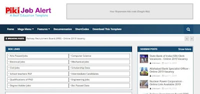 Piki Job Alert News Blogger Template