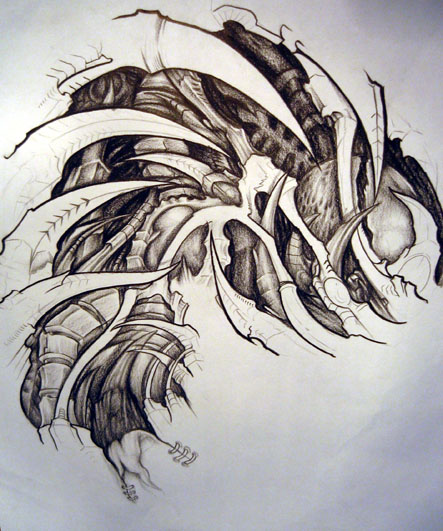 BioMechanic Tattoo Design